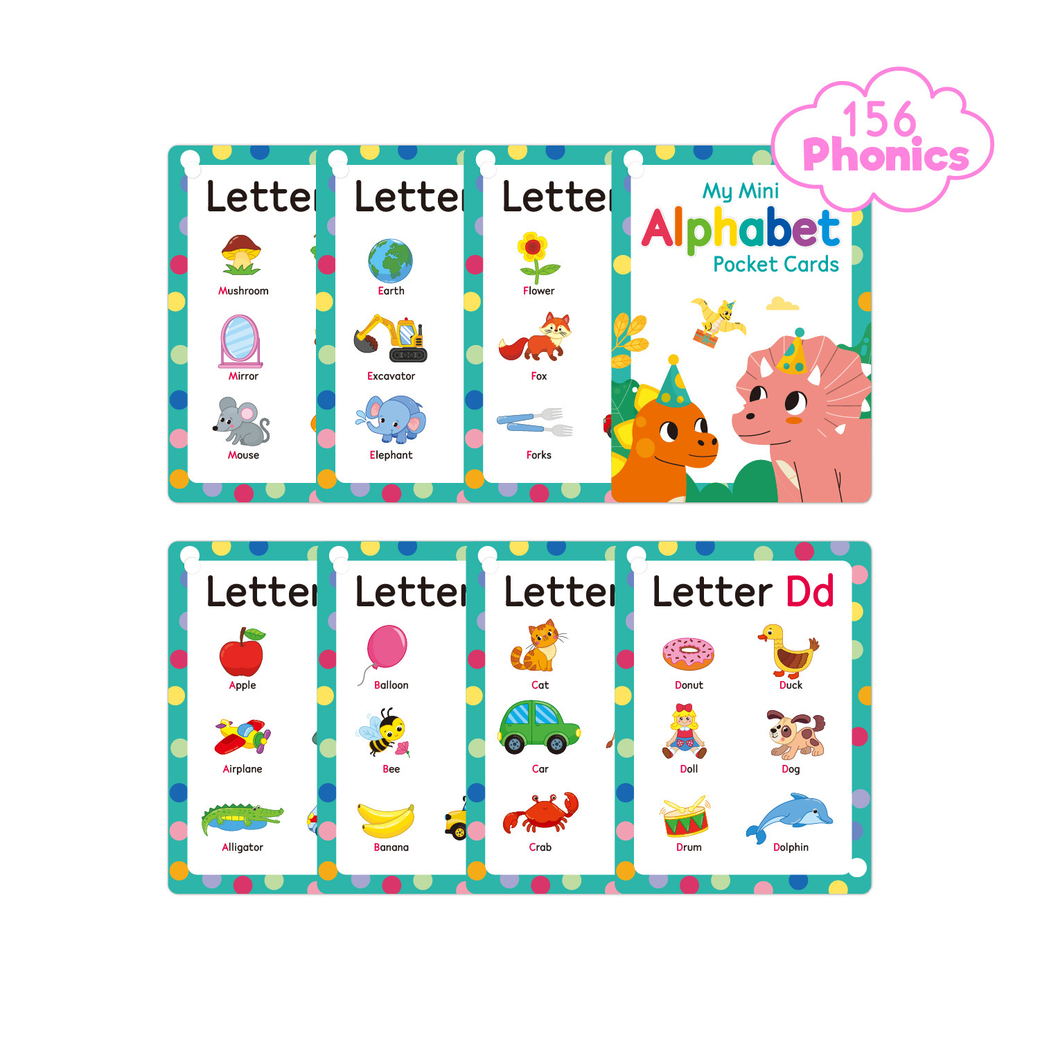 Abc Kids Early Education - Cartões flash ABC Phonics para crianças