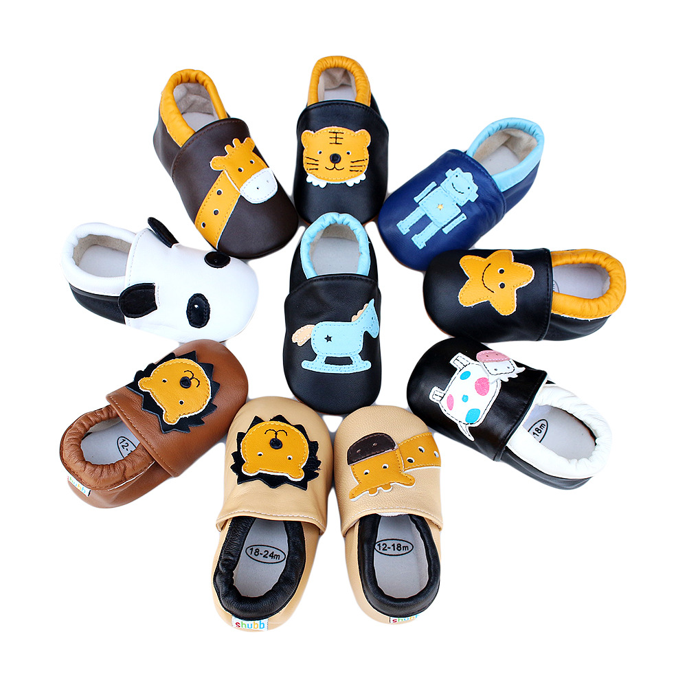 Kids First Education - Bebê de couro casual berço sapatos