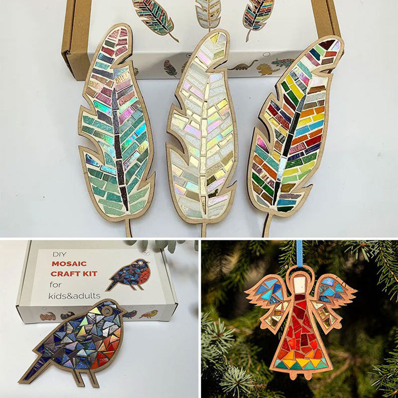 Kids Education Things - Kit DIY de Mosaico com Penas