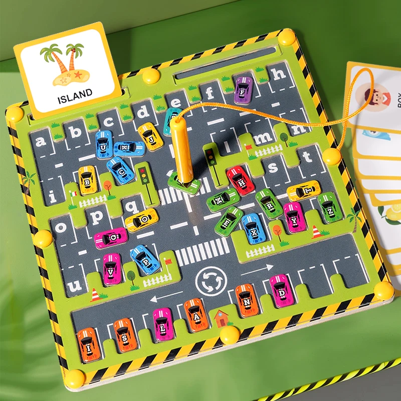 Carro magnético alfabeto labir - Abc Kids Early Education avaliação e preço