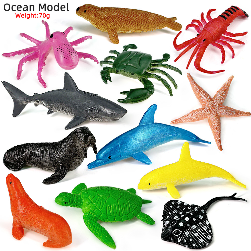 12 pçs oceano vida marinha con - Kids Education Things avaliação e preço